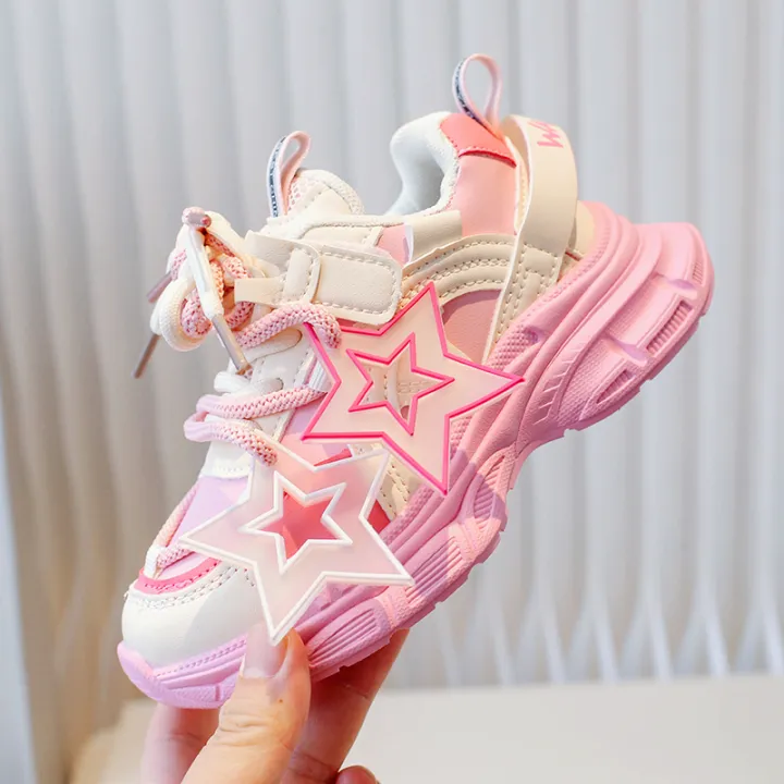 Children's%20Sneakers%202023%20New%20Stars%20Green%20Boys%20and%20Girls%20Casual%20Shoes%20Fall%20Models%20Pink%20Fashion%20Middle%20and%20Large%20Kids%20Baby%20Shoes%20-%20Image%202