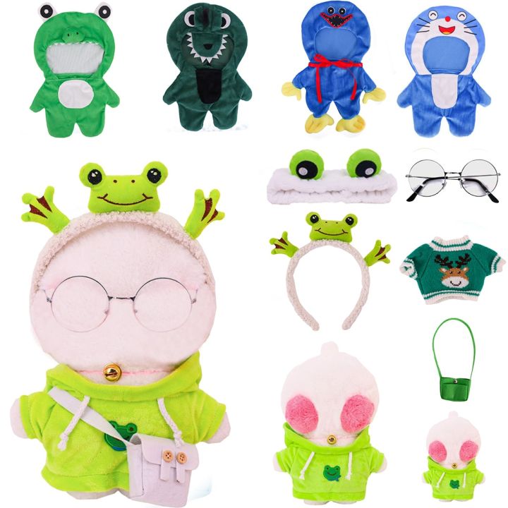 Kawaii%20Lalafanfan%2030Cm%20Green%20Plush%20Animal%20Clothes%20Yellow%20Duck%20Cute%20Sweater%20Sweater%20Uniform%20Frog%20Headwear%20DIY%20Birthday%20Gift%20-%20Image%203