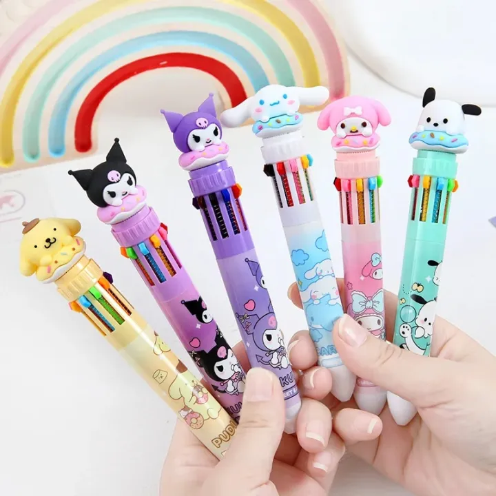 Sanrio%20Press%20Ten%20Color%20Ballpoint%20Pen%20Cartoon%20Kawaii%20Kuromi%20Multi-color%20Students%20Gel%20Pen%20Melody%20Sanrio%20Stationery%20Write%20Cute%20Pens%20-%20Image%203