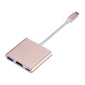 4K 1080P Type C To HDMI-compatible/ Usb 3.0/ Type C 3 in 1 Cable Converter Thunderbolt 3 Switch to HDMI-compatible Adapter Cable.