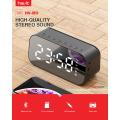 (LOGIC GADGET ) Havit M3 LED LCD Screen Wireless Speaker Bluetooth Speaker with Dual Alarm Clock 6-Hour Play Time Real-time Temperature Support Aux TF USB Music Player LED Display With FM Radio.