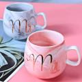 2 Pcs Set Mr & Mrs Couple mug set ceramic high quality ceramic marble design cutest and decent Mr and Mrs mug Set 2pcs.