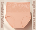 Women Underwear High Waist Cotton Panties Full Coverage Ladies Briefs- 1pcs - Panty.