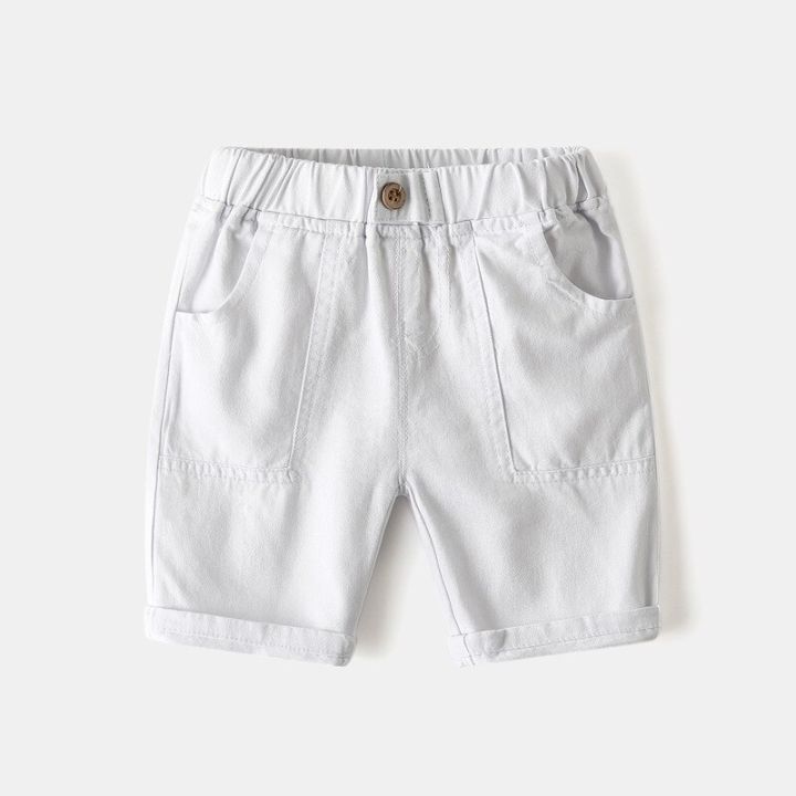 Fashion Boys Shorts Cotton Elastic Waist Toddler Knee Length Pants Kids Clothes Children Summer Beach Trousers