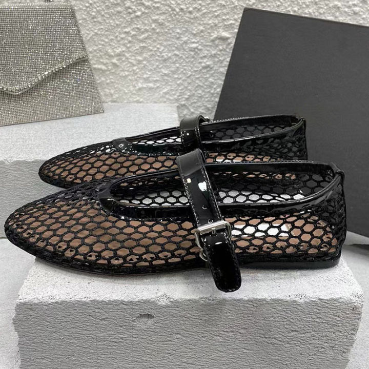New%20Women%20Ballet%20Flat%20Shoes%20Mesh%20Hollow%20Outs%20Mary%20Jane%20Shoes%20Genuine%20Leather%20Loafers%20Rivet%20Studded%20Summer%20Walking%20Shoes%20Woman%20House%20Foocus%20-%20Image%206
