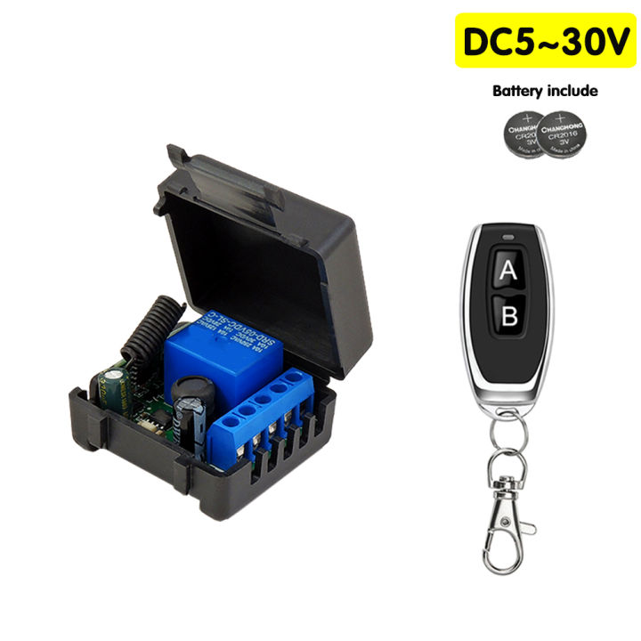 433%20Mhz%20RF%20Wireless%20Switch%20Receiver%20DC%2012V%20Single%20Relay%20Receiver%20Module%20with%201Pcs%20A/B%20Key%20Remote%20on%20Off%20Transmitter%20-%20Image%205