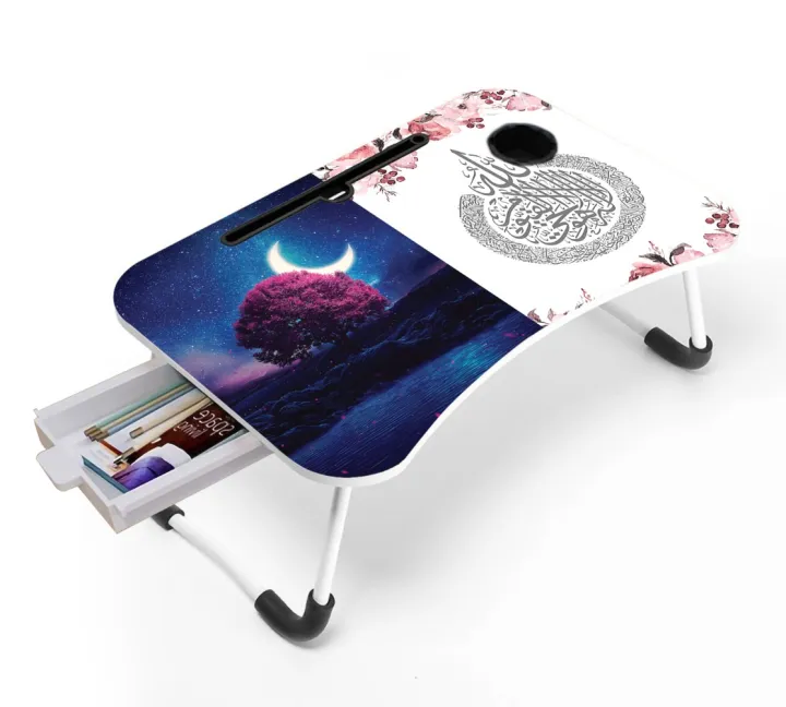 Adjustable Multi-Function Laptop Table with Water-Resistant Desk Holder ...