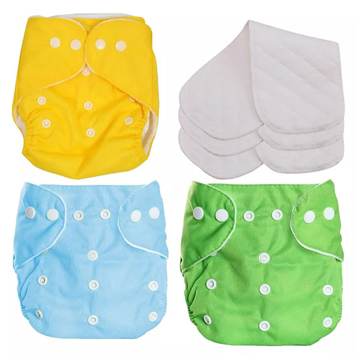 New Washable Baby Cloth 1Pcs Diaper & 2 Pad