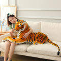 Length including Tail Cartoon Anime Tiger Plush Toy Decor Simulation Tiger Soft Animal Tiger Plush Pillow Doll Kids Gift Stuffed. 