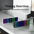 GC Digital Alarm Clock With Colorful Light Colors, Desk Alarm Clock For Bedroom With Timing Function, Voice-activated, LED Display Digital Clock.