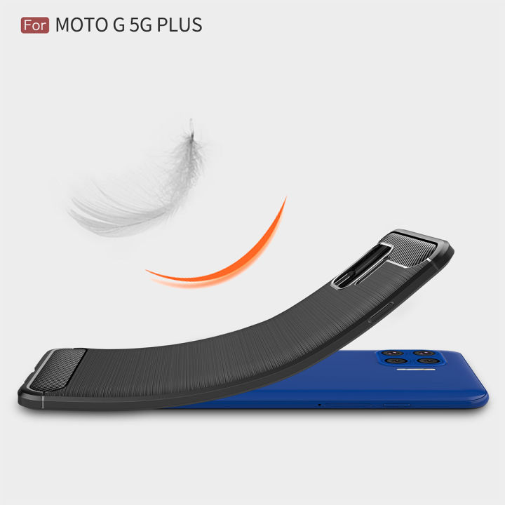 For%20Motorola%20Moto%20G%205G%20Plus%20Carbon%20Fiber%20Skin%20Resilient%20TPU%20Shockproof%20Armor%20Protective%20Case%20Cover%20-%20Image%203