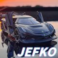 【In-Demand Item】 1:32 Koenigsegg Jesko Supercar Alloy Die Cast Car Model Sound and Light Pull Back Children's Collectibles Birthday gift. 