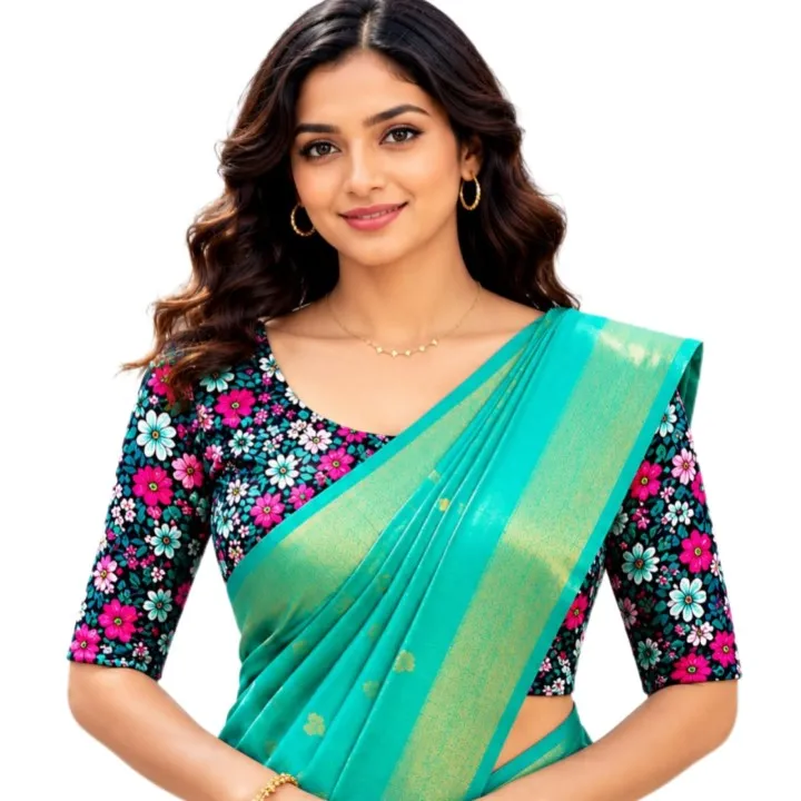 Elegant%20Flexible%20Printed%20Short%20Sleeve%20Crop%20Tops%20Blouses%20for%20Women%20-%20Image%202