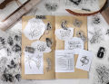 Sweet Journal Clear Silicone Stamp Butterfly Flower Letters Style Transparent Stamps for DIY Scrapbooking Photo Album Cards Handmade Paper Craft Decoration. 