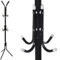 Basics Metal Coat Rack for Coat and Clothing, Black, 48 x 48 x 175.5 cm (L x W x H). 
