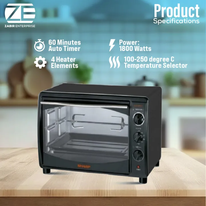 SHARP%20EO-42K-3%20ELECTRIC%20OVEN%20(42L,%20BLACK),%20Rotisserie%20&%20Convection.%20-%20Image%203