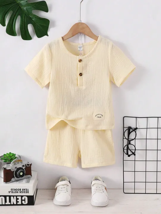 Children%E2%80%99s%20Boys'%20Relax%20Wear%20Casual%20Outdoor%20Turn-Down%20Collar%20Shirt%20Set%20for%20Kid%E2%80%99s%20-%20Image%202