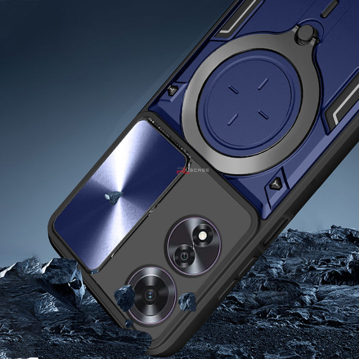 PlusCase%20for%20OPPO%20A60%204G%20360%C2%B0%20Rotate%20Ring%20Stand%20Full%20Protection%20Slide%20Lens%20Cover%20Shockproof%20Case%20-%20Image%205