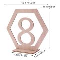 Wooden Table Number Wedding Reception Escort Card Holder Country Party Wedding Decoration Number Block with Stand Base.