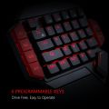 Redthunder One-Handed Mechanical Gaming Keyboard RGB Backlit Portable Mini Gaming Keypad Game Controller For PC PS4 Xbox Gamer. 