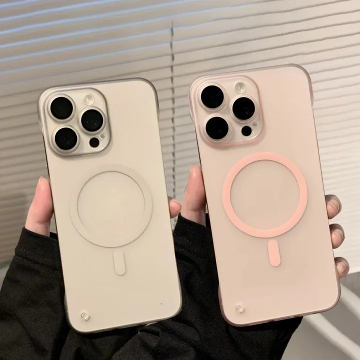 HOCE%20Transparent%20Frameless%20Magnetic%20Phone%20Cases%20For%20iPhone%2017%2016%2015%2014%2013%2012%20Pro%20Max%2014%2015%2016%20Plus%2017%20Air%20MagSafe%20Case%20Ultra%20Thin%20Matte%20Frosted%20Hard%20PC%20Cover%20-%20Image%207