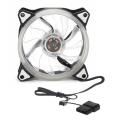 120mm Ultra Silent CPU Case Cooler Fan Dual Side Ring RGB Rainbow LED Fan. 