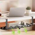 Under Desk Cable Organizer No Damage to Desk Under Desk Cable Rack Desk Wire Management 50cm. 