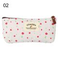 Fashion Pen Bags School Supplies Canvas Pastoral Floral Pencil Case Lovely Stationery Bag. 