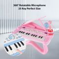 DJ201 25-Key Electronic Keyboard: Mini Musical Instrument with Rotatable Microphone. 