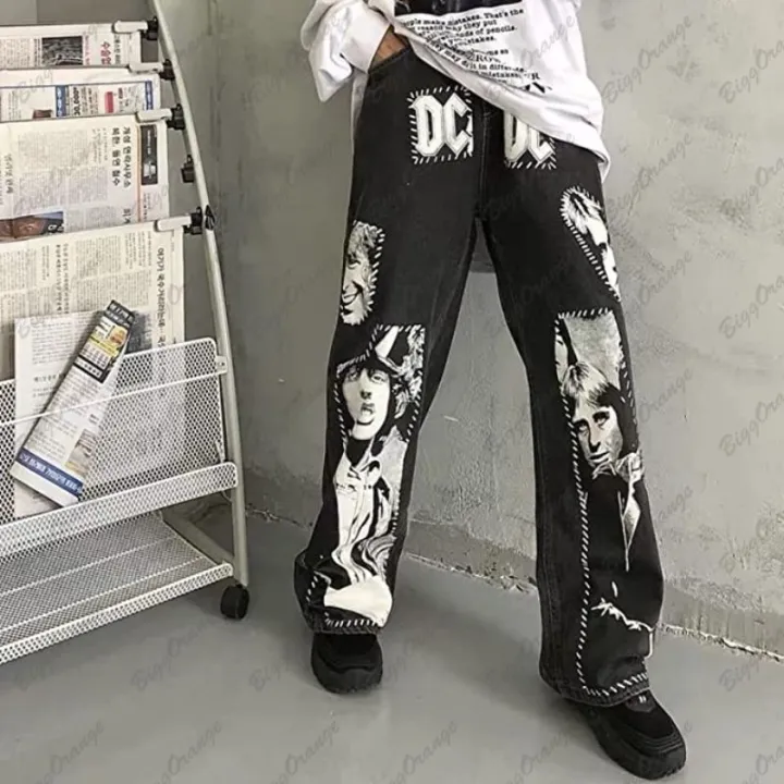 Four%20Seasons%20Comfortable%20Pants%20Character%20Sticker%20Jeans%20ins%20Fashion%20High%20Street%20Lazy%20Harajuku%20Cargo%20Pants%20Streetwear%20mens%20jeans%20-%20Image%203