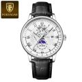 POEDAGAR Luxury Wristwatch For Men Waterproof Luminous Chronograph Date Man Watch Leather Men's Quartz Watches Sports Male Clock.