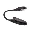 2X Mini Flexible Clip-on Bright Booklight LED Travel Book Reading Lamp White Light Book Holder Small Table Lamp Black. 
