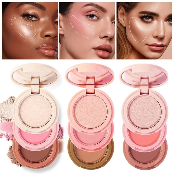 Blush%20Natural%20High-gloss%20Contour%20Powder%203%20In%201%20Face%20Contouring%20Highlighter%20Women%20Face%20Makeup%20Palette%20-%20Image%202