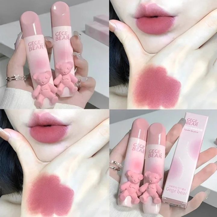 Cute%20Bear%20Matte%20Velvet%20Lip%20Gloss%20Waterproof%20Long%20Lasting%20Non%20Fading%20Matte%20Lipstick%20Silky%20Smooth%20Liquid%20Lipstick%20-%20Image%202