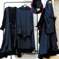 High Quality stylish hijab niqab khimar borka Set Dubai Charry Fabric Surma Color. 