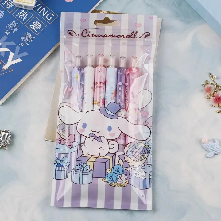 6Pcs/Set%20Sanrio%20Kuromi%200.5mm%20Gel%20Pens%20Set%20Cute%20Kawaii%20press%20gel%20pen%20Cartoon%20School%20Hello%20Kitty%20Student%20Stationery%20Supplies%20Gift%20-%20Image%203