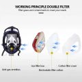 15 in 1 chemical gas mask 6800 dust respirator anti fog full face mask for industrial acid gas, welding spray paint insecticide.