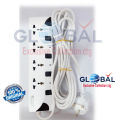 Click (Rfl) Safe Multi Plug 3 Pin Multiplug Socket 4 Port 15 Feet 1500W Cable Power Extension Cord.10A ,15 Feet Cable . Click Multi Plug Premium White Extension . - Multi Plug. 