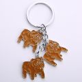 Cartoon Bichon Frise Dog Keychain Cute Animal Key Chain car Keyring Women Bag pendant Jewelry For Women. 