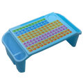 22" Children's Study Table Baby Snack Table Storage Box, Writing Plastic bay Table Arabic with Alphabet pink.