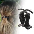 French Hair Clip Anti Slip Grip Jaw Durable Hair Braiding Tool Ponytail Clip Black.