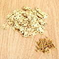 50pcs Mini Small Jewelry Chest Gift Wooden Box Case Furniture Dollhouse Door Hinge with Screw Home 16*13mm. 