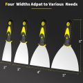 4Pcs Putty Knife Set Scraper for Repairing Drywall Removing Wallpaper. 