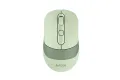 A4tech FB10CS Silent Click Multimode Rechargeable Wireless Mouse - Bluetooth + 2.4G - Connects upto 3 Devices - 1200 to 2400 DPI - Type C Charging - For PC/Laptop/Tablet/Smart TV - Stone Black/Ash Blue/Matcha Green/Baby Pink. 