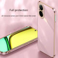 Tokifu For Realme C67 4G Deluxe Fashion 6D Electroplate Border Shiny Phone Back Cover Soft Silicone Case.
