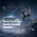 New M1 Bluetooth earphones with bone conduction on the band label, running ear hanging sports, true stereo business.