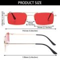 New Ocean Lens Retro Rectangle Sunglasses Small Metal Frame Classic Fashion Women Men European Personality Cycling Glasses. 