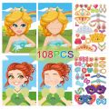 Fun Diy Child Sticker Dress-up Game Cartoon Animal Face Change Sticker Book Color Cognitive Puzzle Toy Baby Early Education Gift.