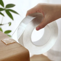 Nano Adhesive Tape, GXR Multipurpose Double Sided Transparent No-Trace Removable Glue Tape, 3M Washable Strong Gel Tape Anti-Slip Sticky Tape for Wall, Kitchen, Carpet, Photos Fixed.