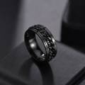 Fashion Charm Jewelry Ring Men Black Stainless Steel Rings.